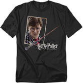 Harry Potter Harrys Wand Portrait Men's 18/1 Cotton Short-Sleeve T-Shirt